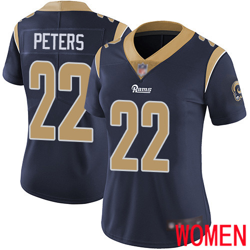 Los Angeles Rams Limited Navy Blue Women Marcus Peters Home Jersey NFL Football 22 Vapor Untouchable